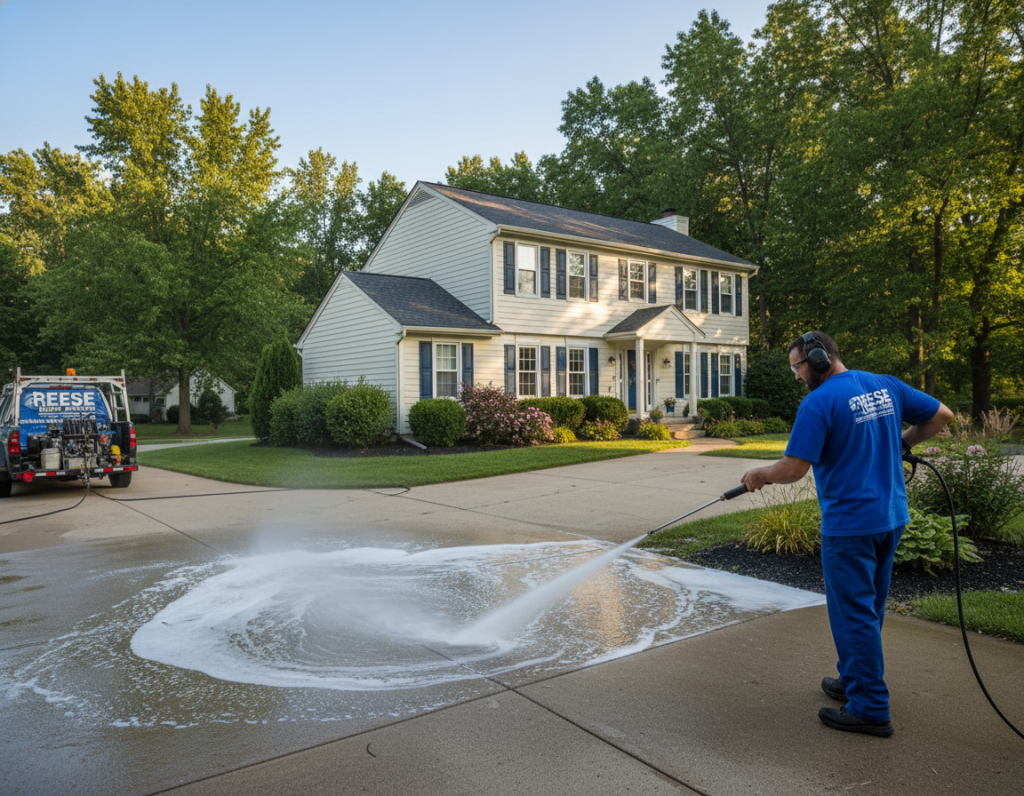 Pressure Washing Near Upper Arlington for Gutter Brightening